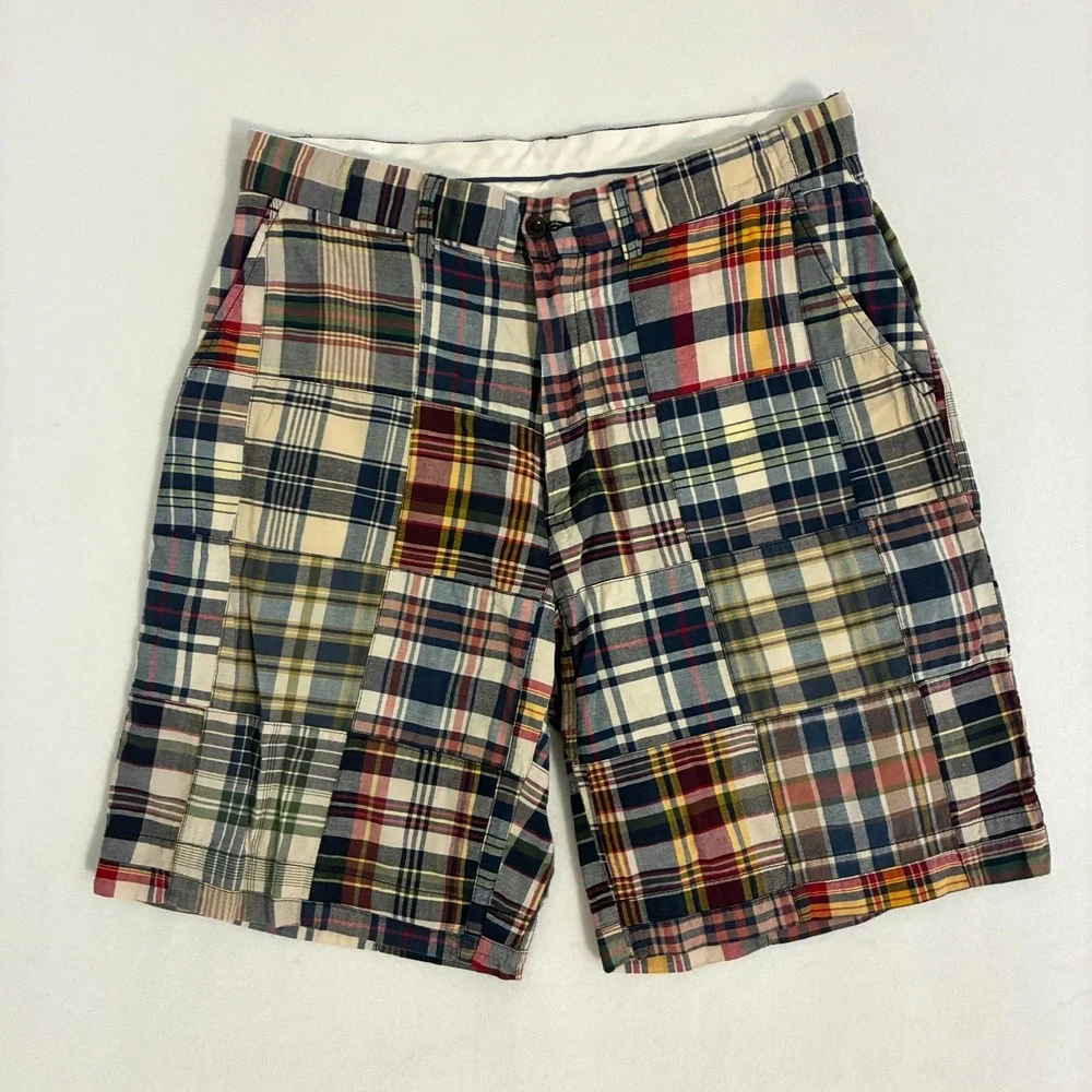 Polo Ralph Lauren Madras Chino Shorts Men's Size 32 Patchwork Preppy Ivy